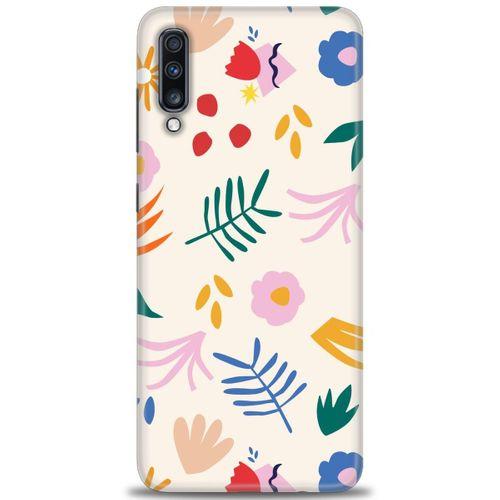 Samsung Galaxy A70 Kılıf HD Baskılı Kılıf - Renkli Dallar + Tam Ekran Koruyucu