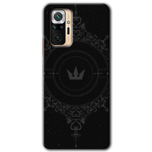 Xiaomi Redmi Note 10 Pro Kılıf Baskılı Arka Kapak - Siyah Mandala 1 +Tam Ekran Koruyucu