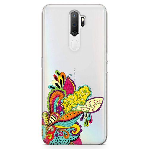 Oppo A5 2020 Kılıf Hint Süsleri Arka Kapak Koruma Desenli Full Koruyucu