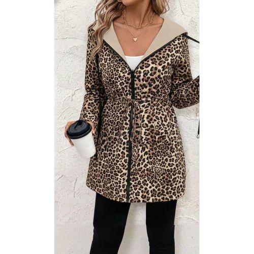 Kadın Uzun Kollu Kapşonlu çift Taraflı Cepli Bağcıklı Fermuarlı Viskon Iki Iplik Ceket