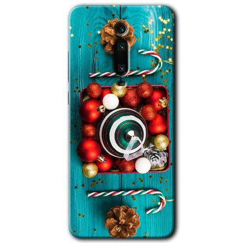 MRCİLETİSİM Xiaomi Mi 9T Kılıf Kapak - Christmas +Hayalet Ekran Yandan Gözükmez