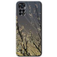 Xiaomi Redmi Note 11s 5G Global HD Baskılı Kılıf + 9D Tam Ekran Koruyucu - Branches Flowers