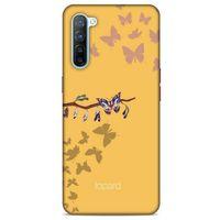 Oppo Reno 3 Kılıf Kelebek Etkisi (46) Core Armor Kılıf Yeşil Sarı