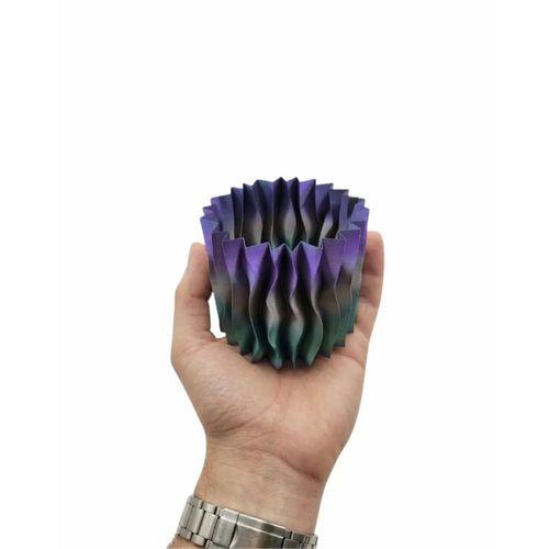 Es Dalga Formlu Mor 3d Baskı Dekoratif Vazo Modern Ev Aksesuarı