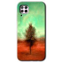 Huawei P40 Lite Kılıf HD Desen Baskılı Arka Kapak - Outlines Paint + Kırılmaz Cam