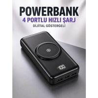 10.000 Mah Powerbank 4 Portlu Hızlı Şarj Dijital Göstergeli