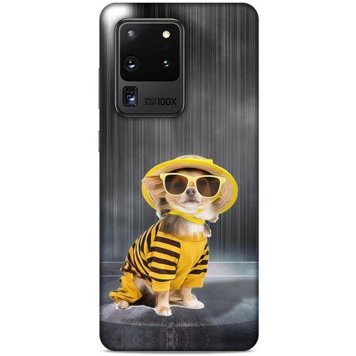 Samsung Galaxy S20 Ultra Kılıf Köpek Kıyafetleri (15) Antişok Kılıf Chihuahua Pijama