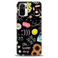 Xiaomi Poco M5s Kılıf HD Baskılı Kılıf - Happy Day + Tam Ekran Koruyucu