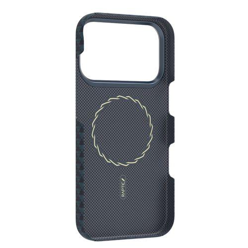 Apple iPhone 17 Pro Max Kılıf M-safe Şarj Özellikli Raptic Aramid Skin Origin Serisi Karbon Kapak