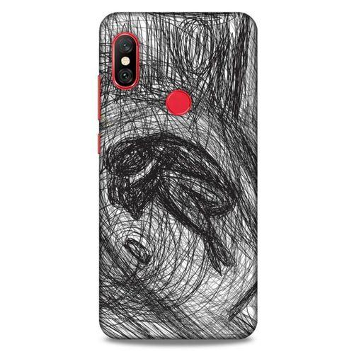 Xiaomi Mi A2 Lite Kılıf Depresyon (37) Silicone Cover Sarı Lacivert