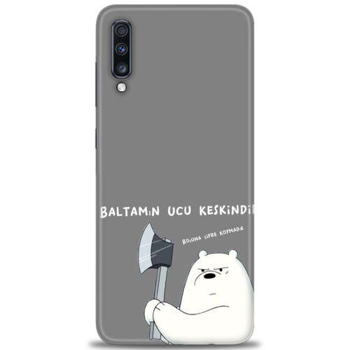 Samsung Galaxy A70 Kılıf HD Baskılı Kılıf - Baltamın Ucu Keskindir + Tam Ekran Koruyucu