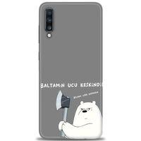 Samsung Galaxy A70 Kılıf HD Baskılı Kılıf - Baltamın Ucu Keskindir + Tam Ekran Koruyucu
