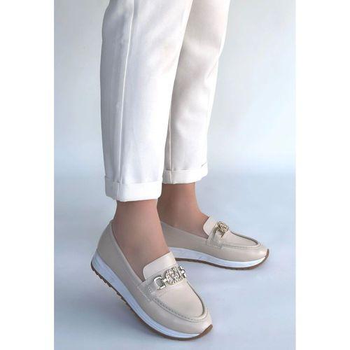 Otra Bej Cilt Babet Ayakkabı