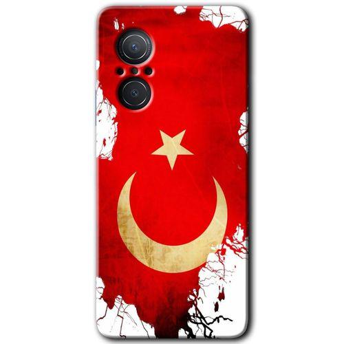 MRCİLETİSİM Huawei Nova 9 SE Kılıf HD Desen Baskılı Arka Kapak+Temperli Cam - Türkiyem