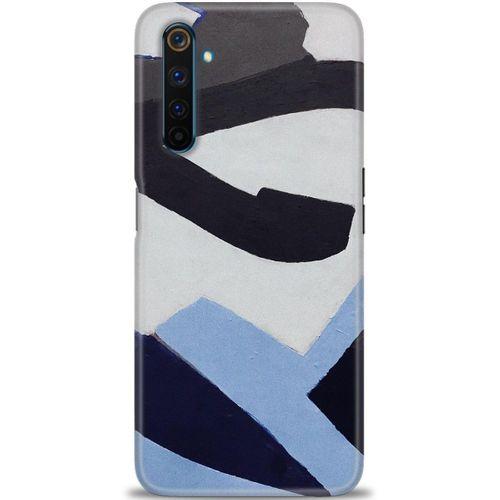 Realme 6 Pro Kılıf HD Baskılı Kılıf - Gri Mavi + Tam Ekran Koruyucu