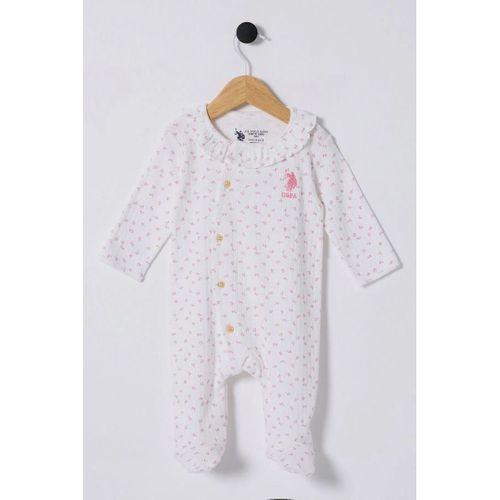 U.S Polo Bebek Tulum USB2435 Beyaz-Pembe