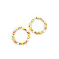 Mineli Halka Küpe - ÇOK RENKLİ