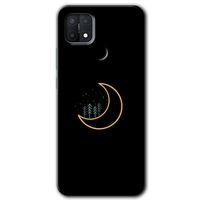 BeRa Aksesuar Oppo A15s Kılıf Baskılı Kapak - İyi Geceler +Tam Kaplayan Mat Seramik