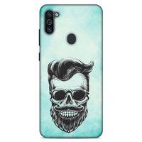 Lopard Samsung Galaxy M11 Uyumlu Kılıf Tattoo's (25) Antişok Kapak Mustache