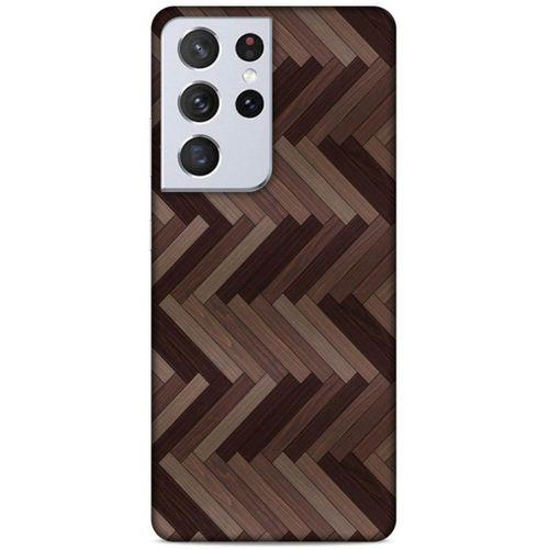 Lopard Samsung Galaxy S21 Ultra Uyumlu Kılıf Wood'X (33) Hybrid Kılıf Baskılı