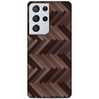 Lopard Samsung Galaxy S21 Ultra Uyumlu Kılıf Wood'X (33) Hybrid Kılıf Baskılı