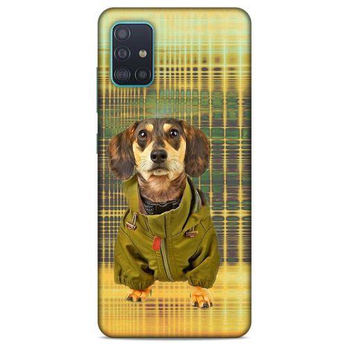 Samsung Galaxy A51 Kılıf Köpek Kıyafetleri (35) Fit Design Kılıf Beagle Palto