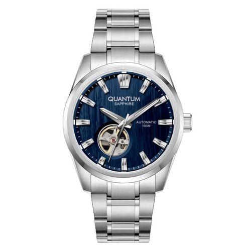 Quantum QMG1192.390 Otomatik Çelik Gri Mavi Kadran Safir Cam 10 ATM 41 mm Erkek Kol Saati