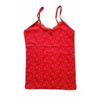 Kadın Askılı Desenli Atlet Dantelli Empirme Pamuklu Penye D9