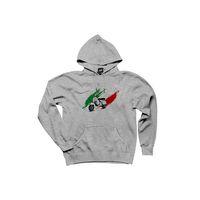 Vespa in Italy Gri Kapşonlu Sweatshirt Hoodie