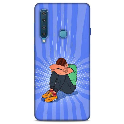 Samsung Galaxy A9 2018 Kılıf Depresyon (32) Soft Silikon Kılıf Turuncu Kahve