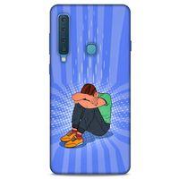 Samsung Galaxy A9 2018 Kılıf Depresyon (32) Soft Silikon Kılıf Turuncu Kahve