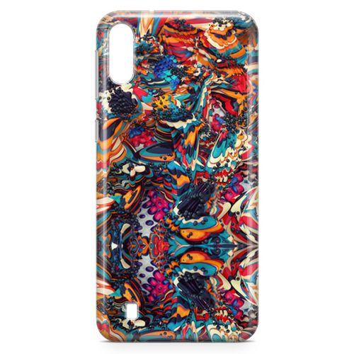 Samsung Galaxy M10 Kılıf Siyah İnci Arka Kapak Koruma Desenli Full Koruyucu