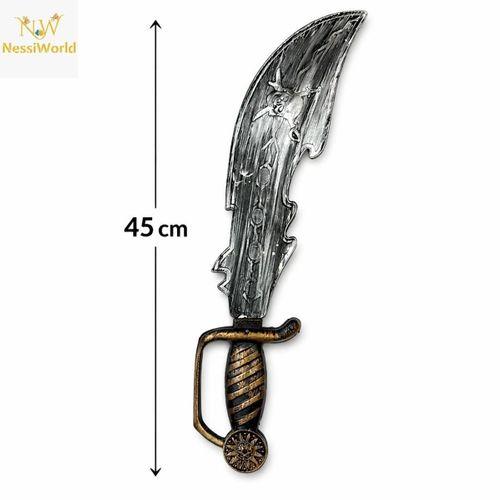 Eskitme Detaylı Plastik Korsan Kılıcı 45 cm