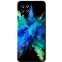 MRCİLETİSİM Samsung Galaxy A22 Kılıf Baskılı Kapak - Karışım 1 +Tam Ekran Koruyucu