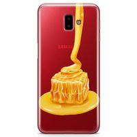 Samsung Galaxy J6 Plus Kılıf Balparmak Karamel Arka Kapak Koruma Desenli Full Koruyucu