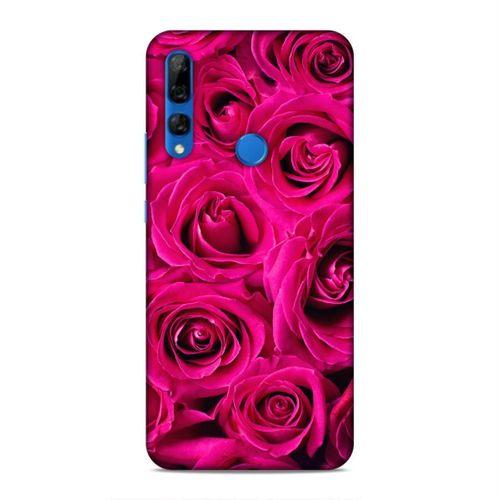 Huawei Y9 Prime 2019 Kılıf Kirmizi Taze Guller Arka Kapak Silikon Koruma Full Koruyucu