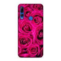 Huawei Y9 Prime 2019 Kılıf Kirmizi Taze Guller Arka Kapak Silikon Koruma Full Koruyucu