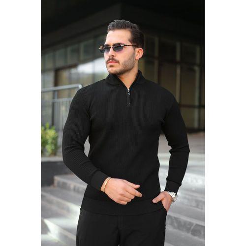 Erkek Balıkçı Zip Yaka Uzun Kollu Triko