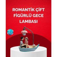 Sevgililer Günü İçin Romantik Çift Figürlü Dekoratif Gece Lambası