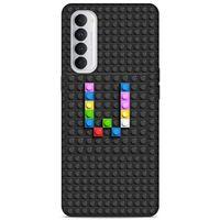 Lopard Oppo Reno 4 Pro Uyumlu Kılıf BloX (39) Liquid Crystal Kılıf W Harfi