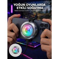 Rgb Led Telefon Soğutucu Fan Yüksek Hızlı Soğutma  Cooler Yeni Nesil