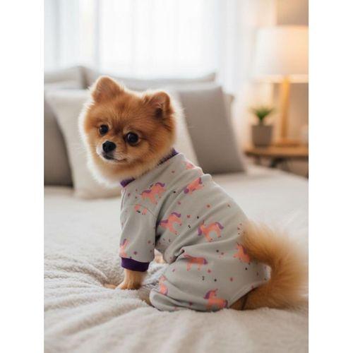 Happy Pony Duo – Sevimli Pony Desenli Köpek Tulum & Sweat Kombini