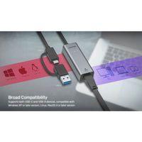 UNITEK HİBRİT USB-C/USB-A 2.5 GİGABİT ETHERNET ADAPTÖRÜ (U1313CGY01)