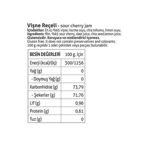 Pol's Pol’s Gurme Chia Tohumlu Şekersiz Vişne Reçeli 380 Gr