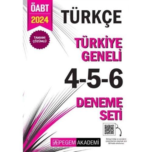 2024 ÖABT Türkçe Öğretmenliği Türkiye Geneli 4-5-6 Deneme Pegem Yayınları