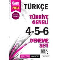 2024 ÖABT Türkçe Öğretmenliği Türkiye Geneli 4-5-6 Deneme Pegem Yayınları