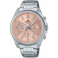 Casio EFV-650D-4AVUDF Edifice Quartz Çelik Gri Pembe Kadran 10 ATM 44 mm Erkek Kol Saati