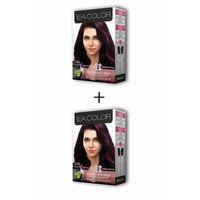 2X2 Tüp Krem Saç Boyası Seti Patlıcan Moru No:3.66