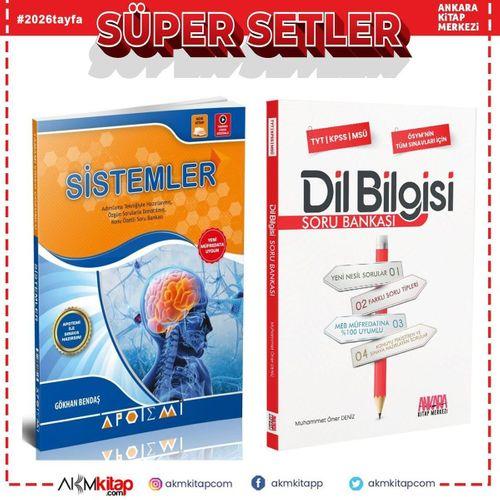 Apotemi Biyoloji Sistemler ve AKM Dil Bilgisi Soru Bankası Seti 2 Kitap
