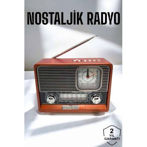Nostaljik Görünümlü USB Girişli Bluetooth Bağlantılı Radyo